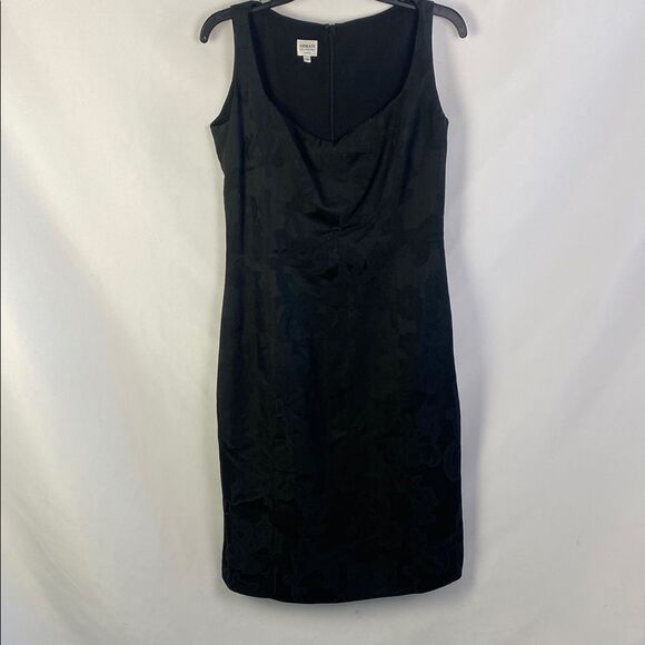Armani Collezioni Blk Brocade Sheath - Picture 1 of 7